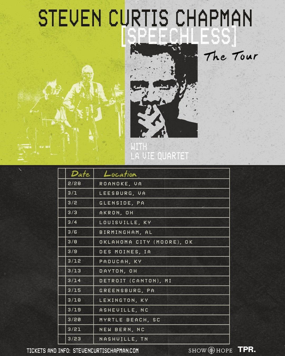 Steven Curtis Chapman Speechless Tour Poster 2026
